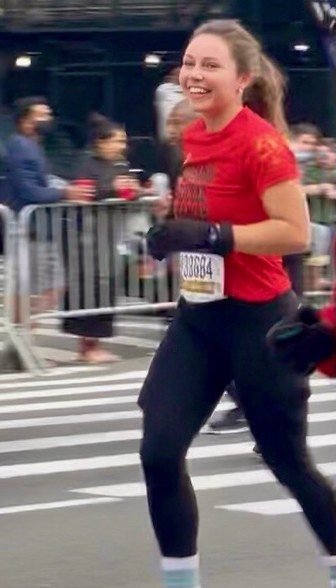 UJC Staffer Sarah running the marathon